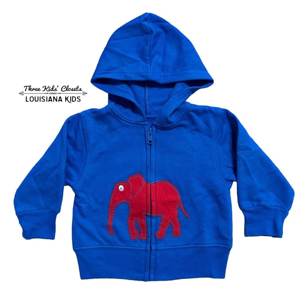 Kelly's Kids 12m Elephant Appliqué Hoodie Sweatshirt